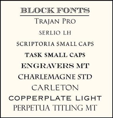 Wedding Font Combinations