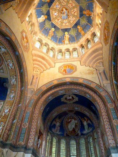 Inside the Votikapelle, King Ludwig II Memorial Chapel in Berg on the Starnberger See