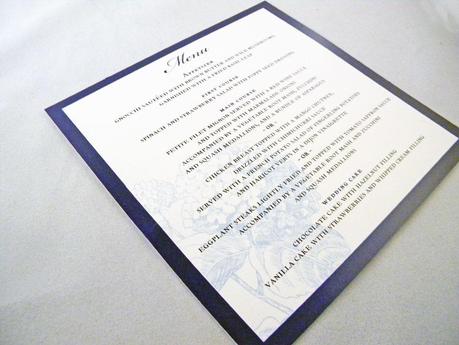 Wedding Menu Card Wording