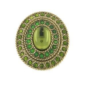 grecian green stretch cocktail ring