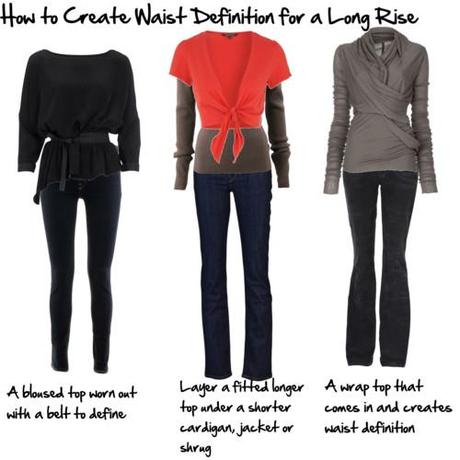 How to create waist definition for a long rise