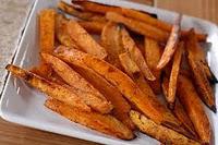 Baked sweet potato sticks