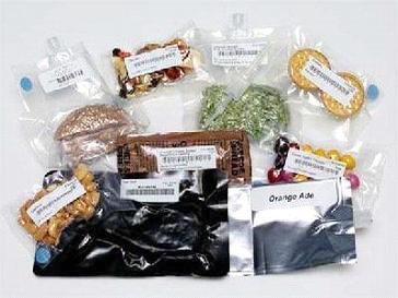 Image of space food samples.