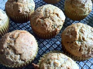 Ham, Cheese, Chives, Carrot and Onion Savoury Muffins