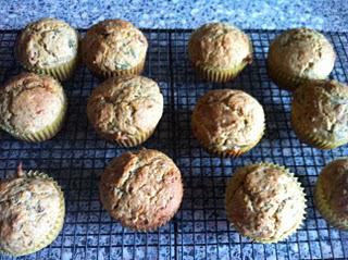 Ham, Cheese, Chives, Carrot and Onion Savoury Muffins