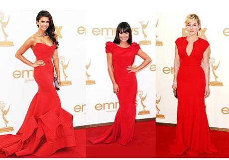 red fashion at the emmys