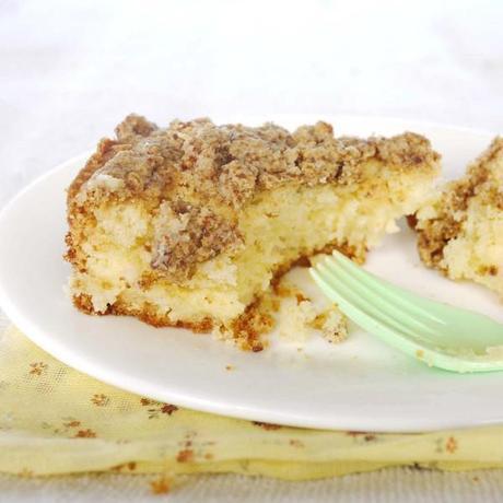 Coffee Crumb Cake with Lemon Cheesecake Filling
