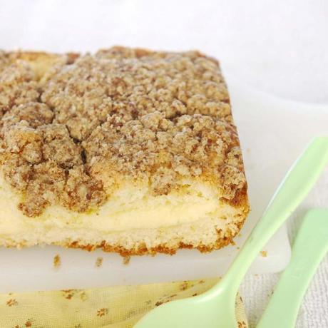 Coffee Crumb Cake with Lemon Cheesecake Filling