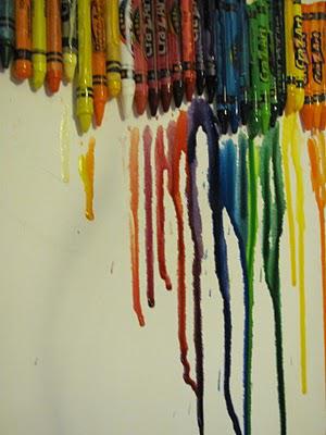 Explore Art project: Melted Crayon Canvas