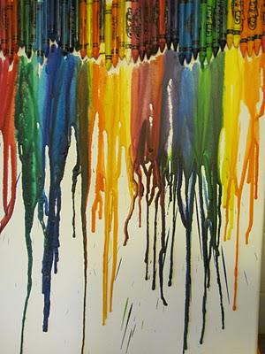 Explore Art project: Melted Crayon Canvas