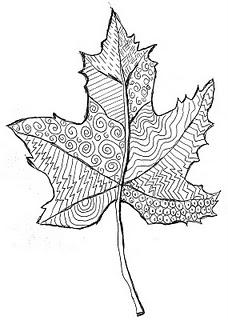 Line Pattern Leaf