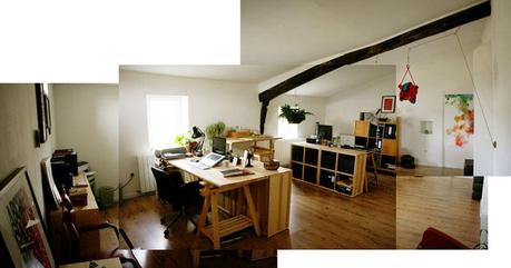 The home office/studio of one of my favorite graphic designers/bloggers