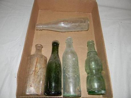Old Pop Bottles glass on auction + 