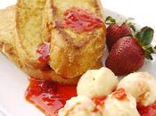 French Toast with Pastry Cream Strawberry Preserve