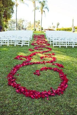 Flower Petal Aisle Design