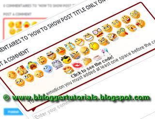 How to Add Smileys/Emoticons in Blogger Comments