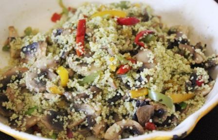 pieday friday recipe from cassiefairy - summer vegetable mushroom couscous