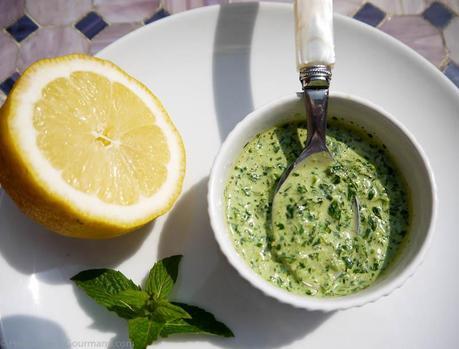 Salmon Tikka Chapati with Mint and Coriander Raita