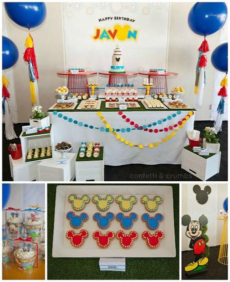 Mickey Mouse Themed First Birthday by Confetti & Crumbs