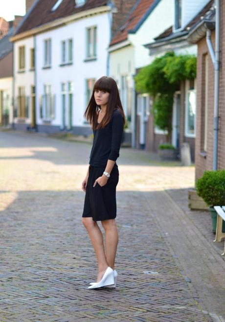 basic culottes black asos look heels