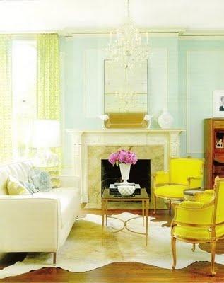 bright yellow chairs