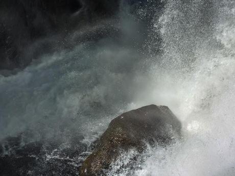 foam from waterfall