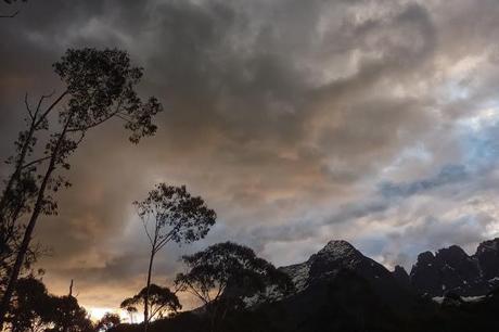 last light over du cane range tasmania