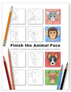 Finish the Animal Face Book