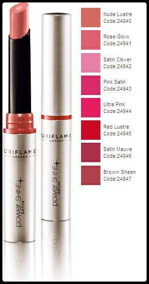 ORIFLAME POWER SHINE SATIN LIPSTICKS : SWATCHES & REVIEWS