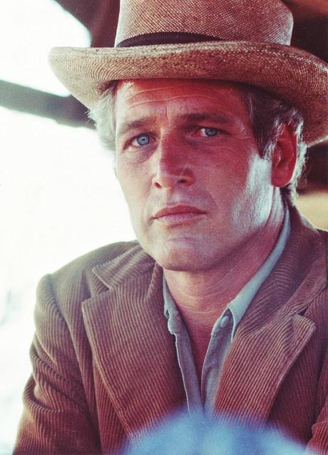 Paul Newman photographed on the set of Butch Cassidy and the Sundance Kid, 1968.