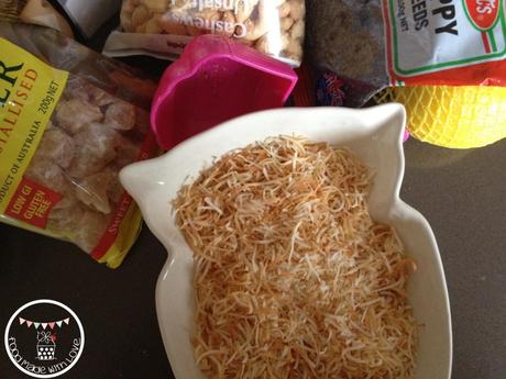 Toasted shredded coconut