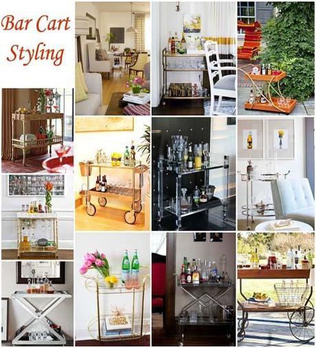 Simone Design Blog||Entertain in Style with a Bar Cart||www.simonedesignblog.com