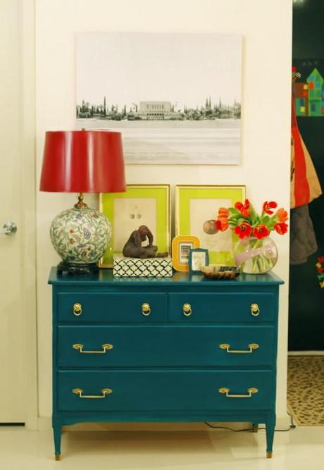 Using bold, bright furniture