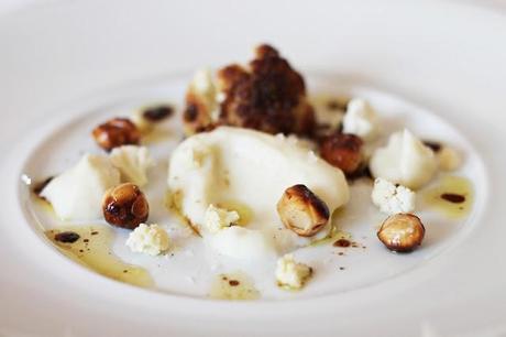 Cauliflower cream with hazelnuts & truffle vinaigrette #103