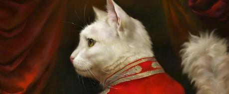 Portraits of cats dressed as royalty