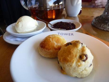tower restaurant edinburgh scones plain and fruit with jam and scottish clotted cream