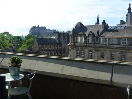 terrace at tower restaurant national museum of edinburgh afternoon tea with views of the castle and old town