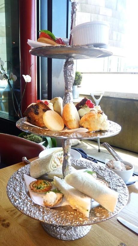 afternoon tea silver cake stand amazing selection of food review sandwiches cakes scones tarts mousse