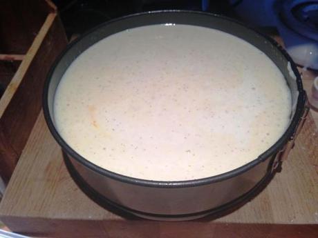 cheesecake batter new york style vanilla beans springform tin fourth of july recipe