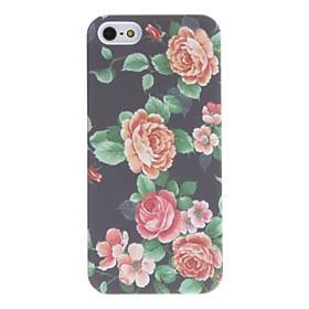 Conception exquise Colorful Flower Motif Relief Hard Case pour iPhone 5