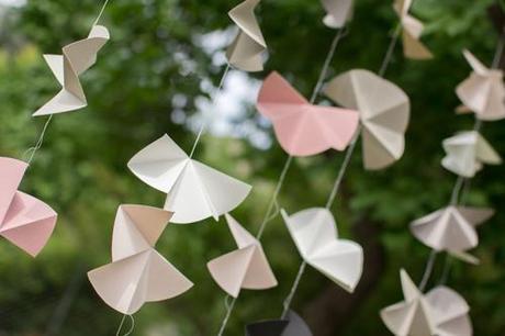 Geometric paper garland DIY