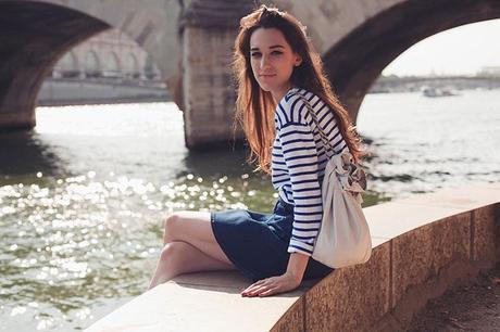 how to wear a stripe sweater. Sailor inspired look street style