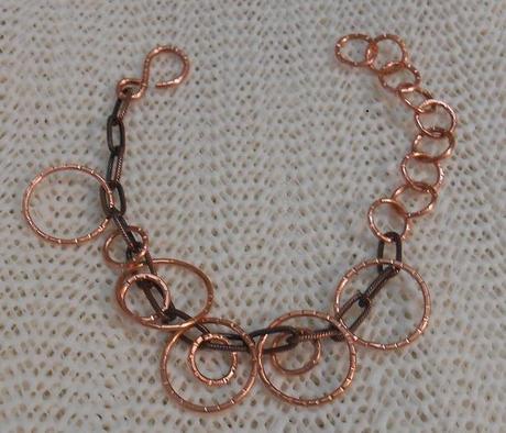 CHIC Handmade Jewelry: The Double Ring Copper Sphere Bracelet