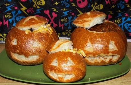 Jack-O-Lantern Chili Bowls