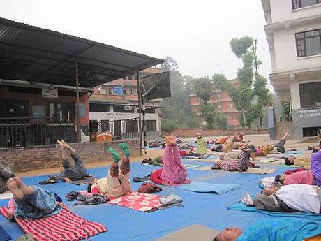 Daily Yoga in Bhuktapur, Nepal