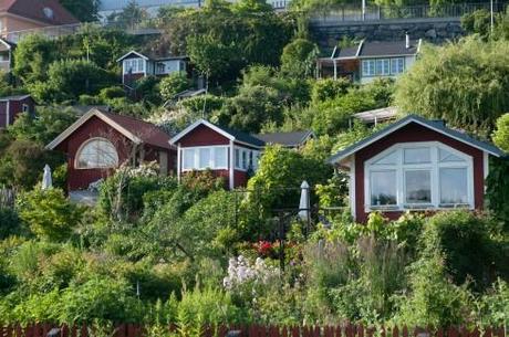 Stockholm allotments on a steep hill 2