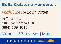 Bella Gelateria Handcrafted Gelato on Urbanspoon