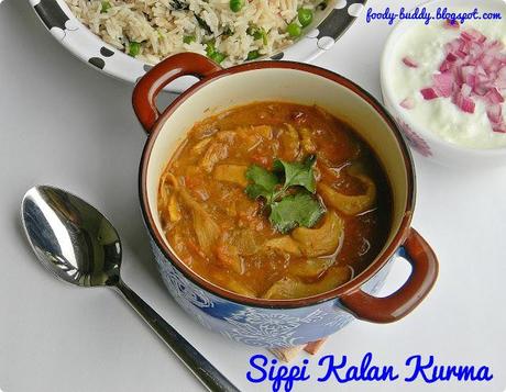 Sippy Kaalan Kurma / Oyster Mushroom Curry - Mushroom Recipes