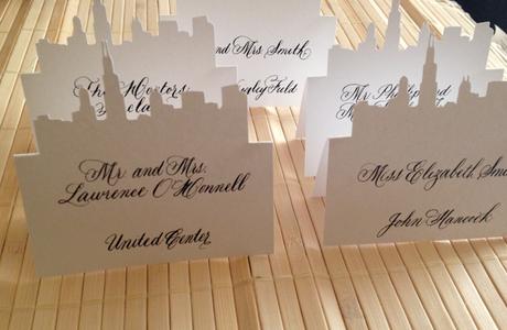 Chicago Skyline Wedding Placecards