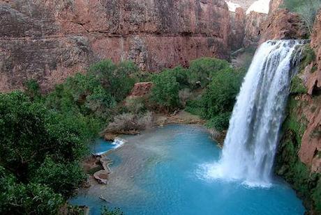 The 100 Ft Waterfall Inside The Grand Canyon